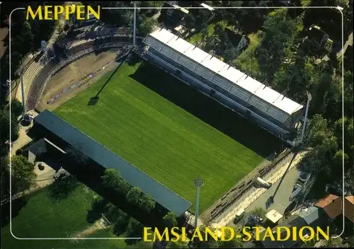 Ak Meppen im Emsland, Emsland-Stadion, Luftaufnahme