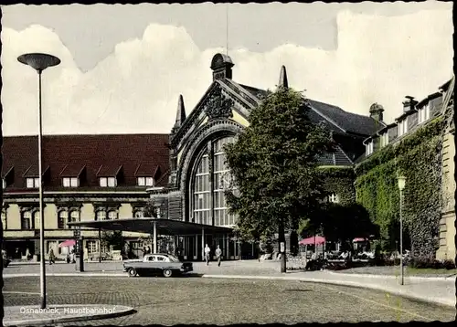 Ak Osnabrück in Niedersachsen, Hauptbahnhof, Straßenseite