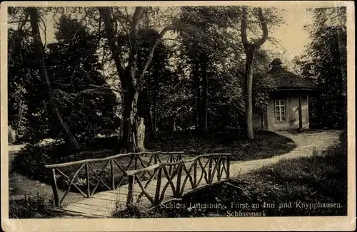 Ak Lütetsburg in Ostfriesland, Schloss, Schlosspark