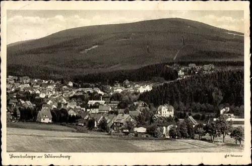 Ak Braunlage im Oberharz, Panorama mit Wurmberg