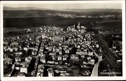 Ak Friedberg in Hessen, Fliegeraufnahme