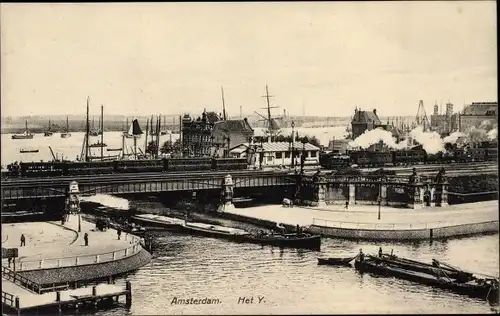 Ak Amsterdam Nordholland Niederlande, Het Y, Ij