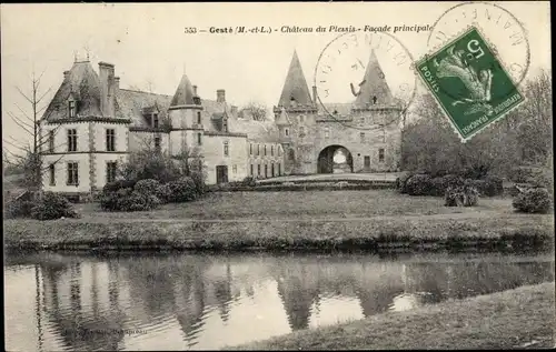 Ak Gesté Maine et Loire, Château du Plessis, Facade principale