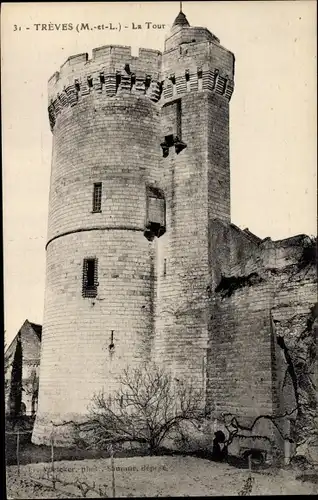 Ak Trèves-Cunault Maine et Loire, la tour de Trèves