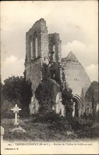 Ak Trèves-Cunault Maine et Loire, Ruines de l'Église de Saint Maxenceuil