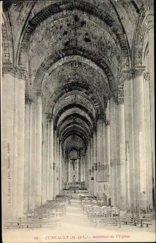 Ak Cunault Maine et Loire, Intérieur de l'Église