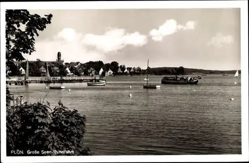 Ak Plön am See Holstein, Große Seen-Rundfahrt