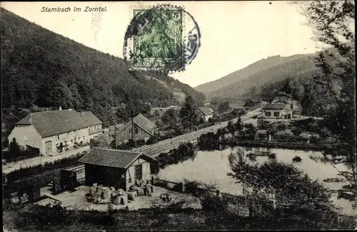 Ak Stambach Elsass Bas Rhin, Blick auf den Ort, Zorntal