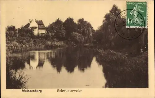 Ak Wissembourg Weißenburg Elsass Bas Rhin, Schwanenweier