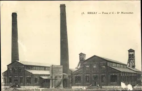 Ak Bruay la Buissière Pas de Calais, Fosse No 6, D. Marmottan