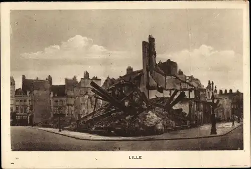 Ak Lille Nord, Kriegszerstörungen, I. WK