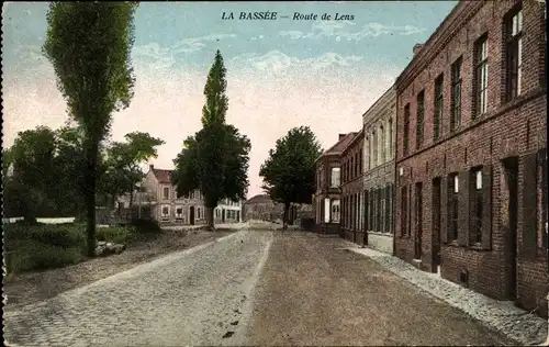 Ak La Bassée Nord, Route de Lens
