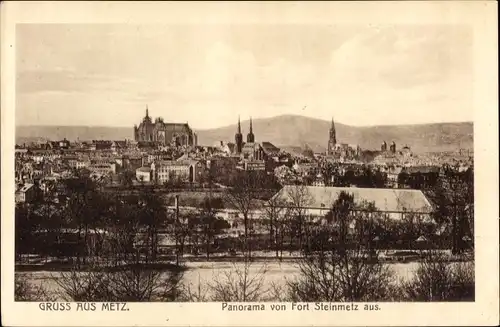 Ak Metz Moselle, Panorama von Fort Steinmetz aus