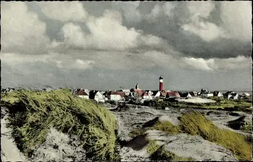 Ak Nordseebad Wangerooge in Ostfriesland, Strand, Leuchtturm