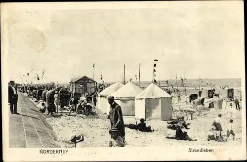 Ak Norderney in Ostfriesland, Strandleben