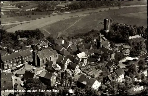 Ak Blankenstein an der Ruhr Hattingen, Fliegeraufnahme, Burg Blankenstein