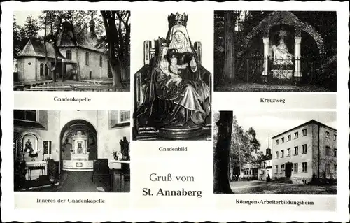 Ak Haltern am See Westfalen, St. Annaberg, Gnadenkapelle, Kreuzweg, Könzgen Arbeiterbildungsheim