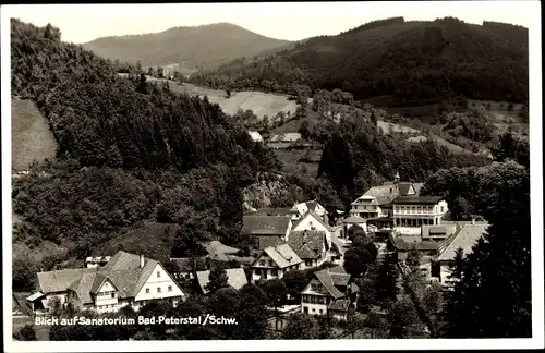 Foto Ak Bad Peterstal Griesbach im Schwarzwald, Sanatorium, Ortspartie