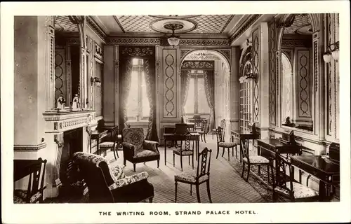 Ak London City England, The writing Room, Strand Palace Hotel