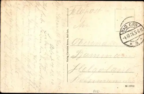 Ak Bad Orb in Hessen, Villenviertel