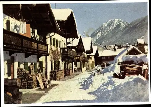 Ak Karlstein Bad Reichenhall in Oberbayern, Sonniger Tag, Winter