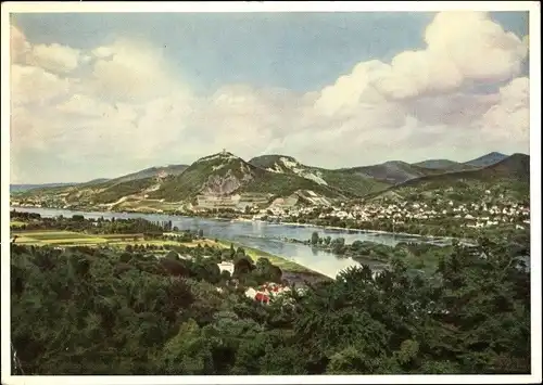 Ak Niederdollendorf Königswinter am Rhein, Panorama mit Siebengebirge