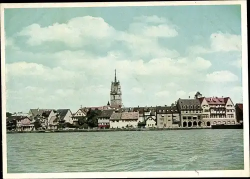 Ak Friedrichshafen am Bodensee, Panorama vom Wasser aus
