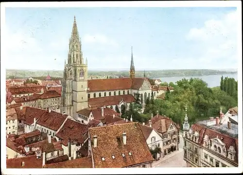 Ak Konstanz am Bodensee, Teilansicht der Stadt, Münster