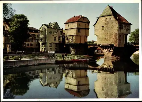 Ak Bad Kreuznach in Rheinland Pfalz, Alte Brückenhäuser