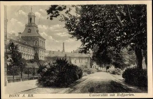 Ak Bonn am Rhein, Universität, Hofgarten