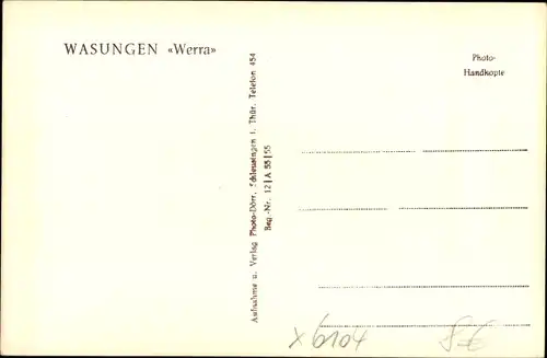 Ak Wasungen im Thüringer Wald, Straßenpartie, Litfaßsäule