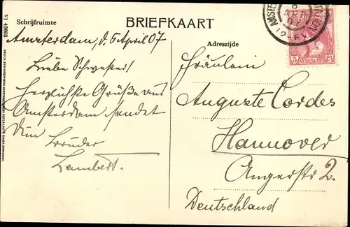 Ak Amsterdam Nordholland Niederlande, Rijkspostkantoor