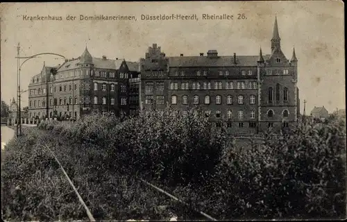 Ak Heerdt Düsseldorf am Rhein, Krankenhaus der Dominikanerinnen, Rheinallee 26