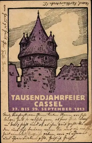 Ak Kassel in Hessen, 1000 Jahrfeier der Stadt 1913