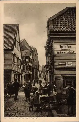 Ak Mettmann in Nordrhein Westfalen, Mühlenstraße, Bäckerei