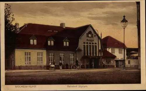 Ak Styrum Mülheim an der Ruhr in Nordrhein Westfalen, Blick auf den Bahnhof