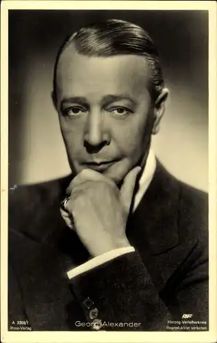Ak Schauspieler Georg Alexander, Portrait, Ross 3368/1