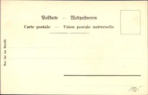 Litho Karlsruhe in Baden, Hotel Germania, Stadtpanorama