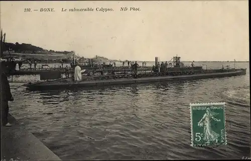 Ak Französisches Kriegsschiff, U-Boot, Le Submersible Calypso
