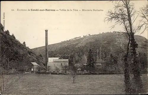 Ak Condé sur Noireau Calvados, Vallee de la Vere, Minoterie Deslandes