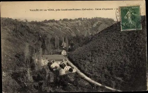 Ak Condé sur Noireau Calvados, Vallee de la Vere, Usine d'Amiante