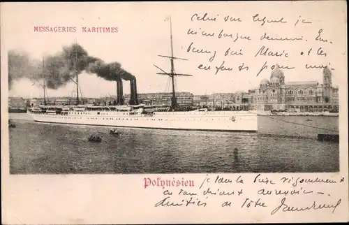 Ak Dampfer Polynesien, Messageries Maritimes, MM