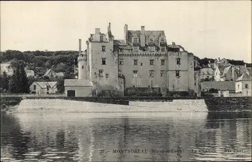 Ak Montsoreau Maine et Loire, Château, Loire