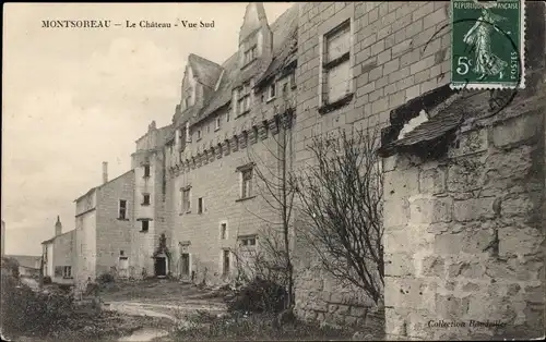 Ak Montsoreau Maine et Loire, Château, vue Sud