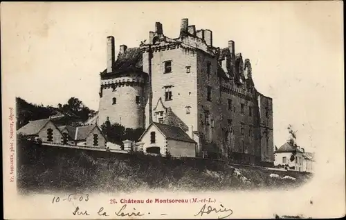 Ak Montsoreau Maine et Loire, Château