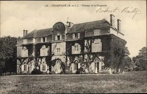 Ak Champigné Maine et Loire, Château de la Frogeraie