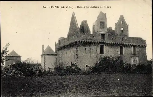 Ak Tigné Maine et Loire, Château de Rioux