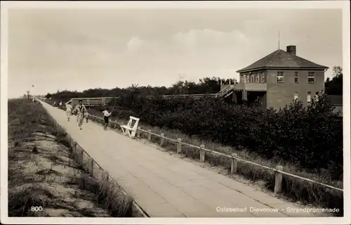 Ak Dziwnów Dievenow in Pommern, Strandpromenade