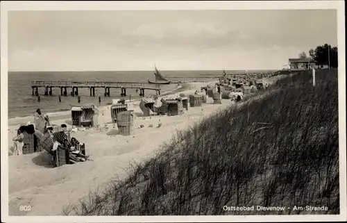 Ak Dziwnów Dievenow in Pommern, Strandpartie