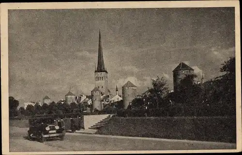 Ak Tallinn Reval Estland, Platz der Türme, Olaikirche